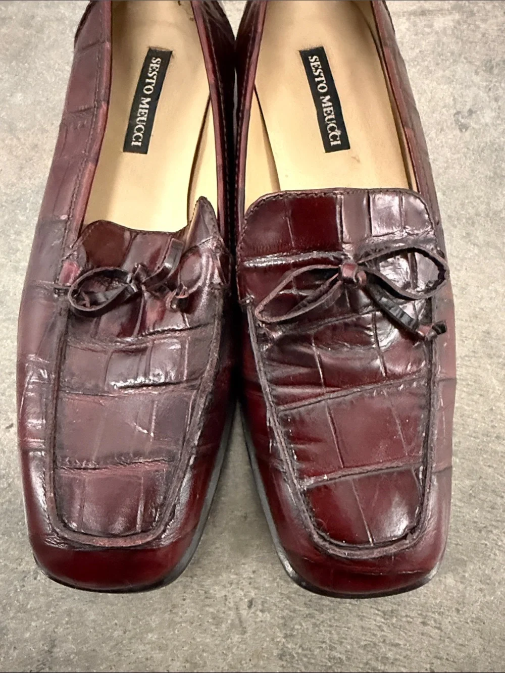 Sesto Meucci croc embossed